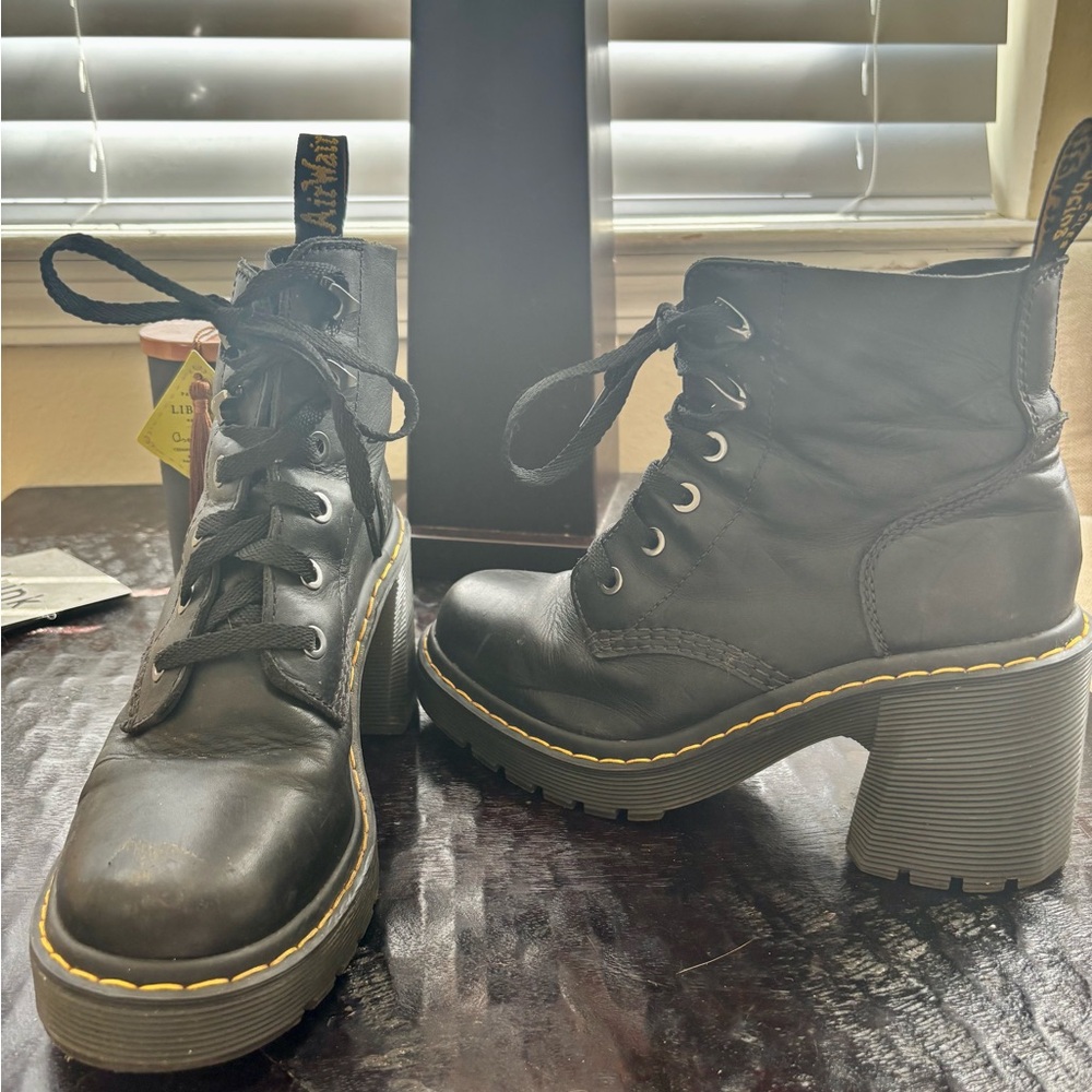 Dr. Martens Jesy Black Lace Up Platform Boots - Picture 13 of 14